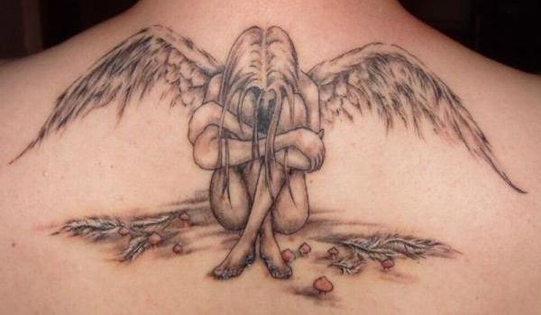 Beautiful Angel Tattoo On Back 9